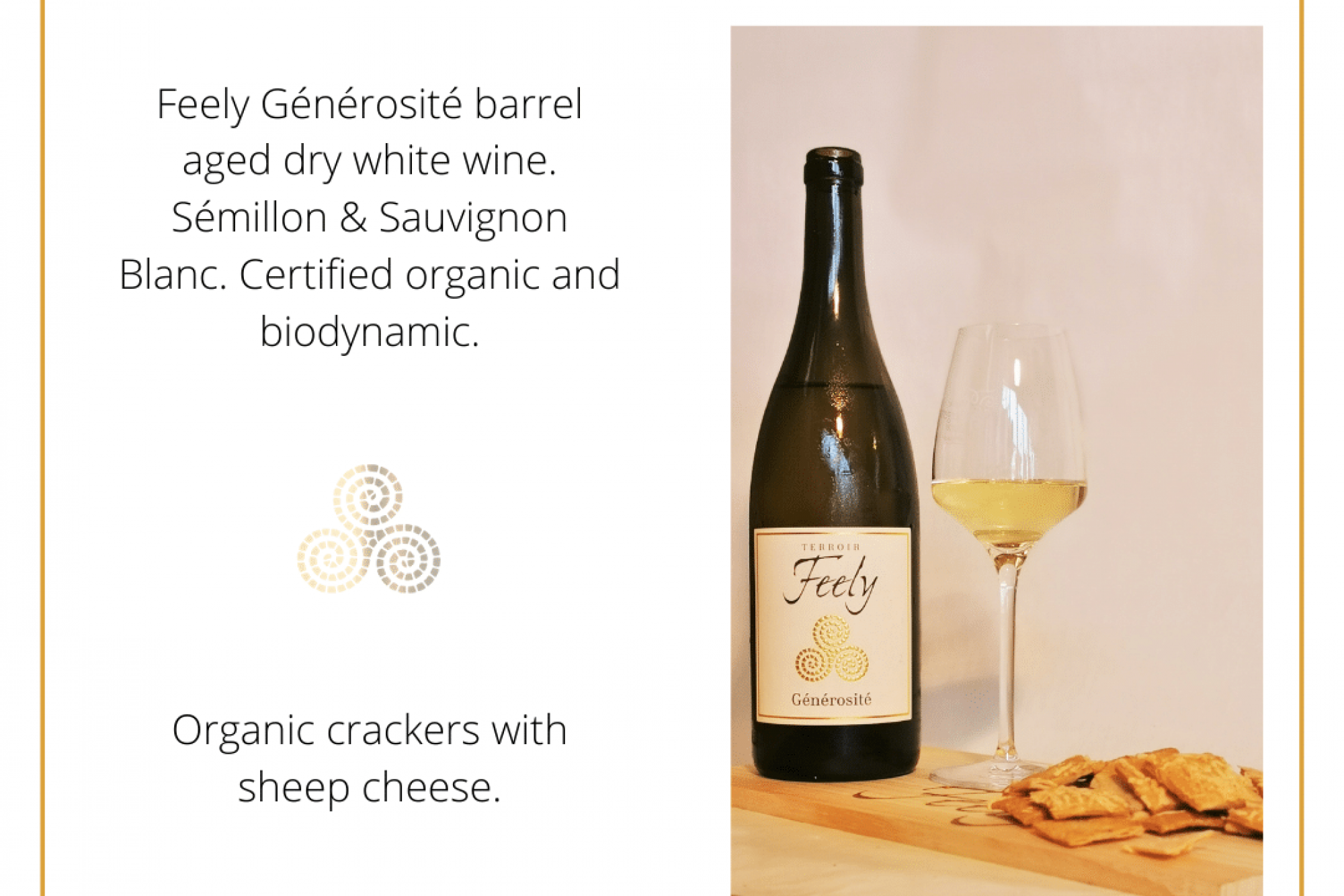 Organic wine and food pairing gift box with pairing video and pdf